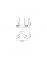 Nina Wall Lamp Switched, 2 x E14, Antique Brass