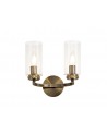 Nina Wall Lamp Switched, 2 x E14, Antique Brass
