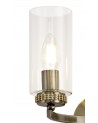 Nina Wall Lamp Switched, 2 x E14, Antique Brass