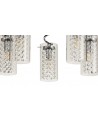 Aubrey Semi Ceiling Light, 5 x E14, Polished Chrome/Crystal/Glass