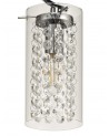 Aubrey Semi Ceiling Light, 5 x E14, Polished Chrome/Crystal/Glass