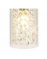 Aubrey Semi Ceiling Light, 5 x E14, Polished Chrome/Crystal/Glass