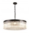 Edith Large Round Pendant, 10 Light E14, Brown Oxide