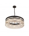 Edith Large Round Pendant, 10 Light E14, Brown Oxide