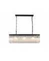 Edith Rectangular Pendant, 11 Light E14, Brown Oxide