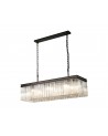 Edith Rectangular Pendant, 11 Light E14, Brown Oxide