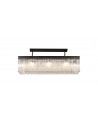 Edith Rectangular Pendant, 11 Light E14, Brown Oxide