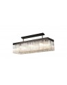 Edith Rectangular Pendant, 11 Light E14, Brown Oxide