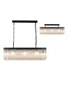 Edith Rectangular Pendant, 11 Light E14, Brown Oxide