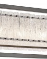 Grace Large Rectangular Pendant, 12 Light E27, Matt Black/Crystal Sand Glass