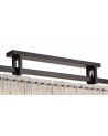 Grace Large Rectangular Pendant, 12 Light E27, Matt Black/Crystal Sand Glass