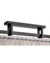 Grace Medium Rectangular Pendant, 8 Light E27, Matt Black/Crystal Sand Glass