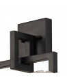 Grace Wall Lamp, 2 Light E27, Matt Black/Crystal Sand Glass