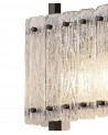 Grace Wall Lamp, 2 Light E27, Matt Black/Crystal Sand Glass