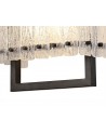 Grace Wall Lamp, 2 Light E27, Matt Black/Crystal Sand Glass