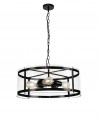Lily Pendant, 4 Light E27, Matt Black