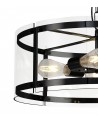 Lily Pendant, 4 Light E27, Matt Black