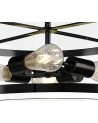 Lily Pendant, 4 Light E27, Matt Black