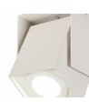 Helena Adjustable Square Spotlight, 1 Light GU10, Sand White, Cut Out: 62mm