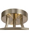Ava Semi-Flush Ceiling, 3 Light E27, Satin Nickel/Frosted Glass