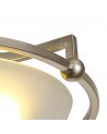 Ava Semi-Flush Ceiling, 3 Light E27, Satin Nickel/Frosted Glass