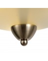 Ava Semi-Flush Ceiling, 3 Light E27, Satin Nickel/Frosted Glass