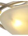 Ava Semi-Flush Ceiling, 3 Light E27, Satin Nickel/Frosted Glass