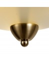 Ava Semi-Flush Ceiling, 3 Light E27, Antique Brass/Frosted Glass