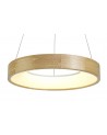 Alyssa Dimmable Pendant 47cm Round 30W LED 3000K, 1595lm, Medium Oak/Matt White, 3yrs Warranty