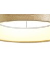 Alyssa Dimmable Pendant 47cm Round 30W LED 3000K, 1595lm, Medium Oak/Matt White, 3yrs Warranty
