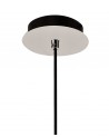 Eloise Pendant, 1 x E27, Black Smoke & Clear/Polished Chrome