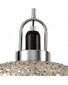 Eloise Pendant, 1 x E27, Black Smoke & Clear/Polished Chrome