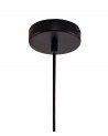 Dolly Single Cone Pendant 1 Light E27, Black/Amber Glass