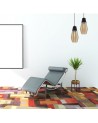 Dolly Single Cone Pendant 1 Light E27, Black/Amber Glass