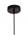 Dolly Single Vase Pendant 1 Light E27, Black/Amber Glass