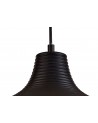 Dolly Single Vase Pendant 1 Light E27, Black/Amber Glass