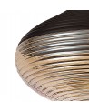 Dolly Single Vase Pendant 1 Light E27, Black/Amber Glass