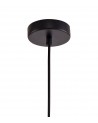 Dolly Single Tube Pendant 1 Light E27, Black/Amber Glass