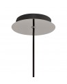 Kira Single Pendant, 1 Light Adjustable E27, Black/Smoke Fade Glass