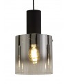 Kira Linear Pendant, 3 Light Adjustable E27, Black/Smoke Fade Glass
