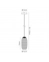 Emilia Pendant, 8W LED, 4000K, 720lm, Smoked/Black, 3yrs Warranty