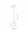 Sapphire Pendant, 1 x E27, Satin Nickel/Clear Glass