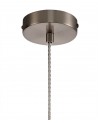 Sapphire Pendant, 1 x E27, Satin Nickel/Clear Glass