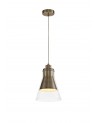 Sapphire Pendant, 1 x E27, Antique Brass/Clear Glass