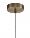 Sapphire Pendant, 1 x E27, Antique Brass/Clear Glass