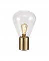 Eliza Narrow Table Lamp, 1 x E27, Antique Brass/Clear Glass
