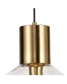 Eliza Wide Pendant, 1 x E27, Antique Brass/Clear Glass