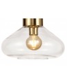 Eliza Wide Pendant, 1 x E27, Antique Brass/Clear Glass