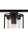 Laura Linear Pendant, 3 Light E27, Black/Clear Glass