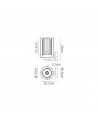 Laura Wall Light, 1 Light E27, Black/Clear Glass